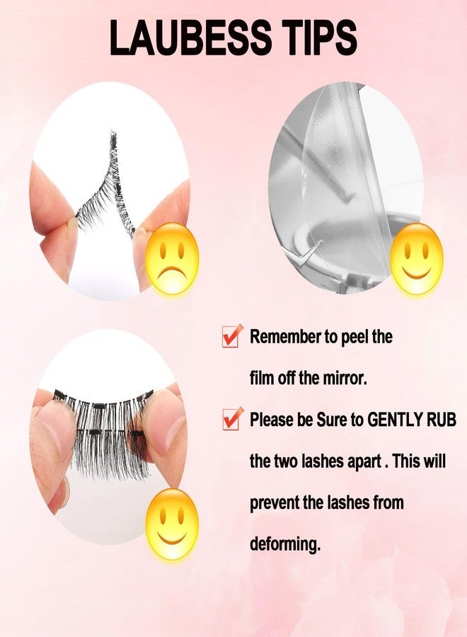 LAUBESS Magnetic Eyelashes with Applicator 2 Pair No Glue Needed Natural Look Magnetic Lashes Easy to Wear and Remove(L02/L04) - Image 3